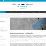 Nachher Foto des Relaunch und Update der Firmenwebseite von Müller Braun Ingenieure GmbH & Co. KG